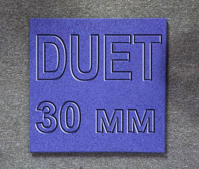 Плитка резиновая МИАН DUET (двухсторонняя) 30 мм