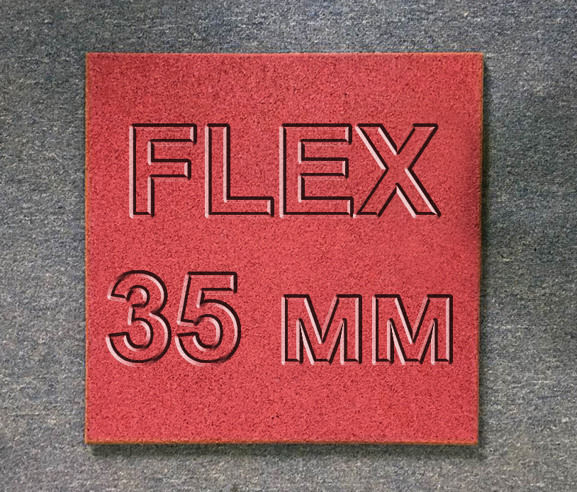 Резиновая плитка Flex ТМ МИАН 500 х 500 35 мм